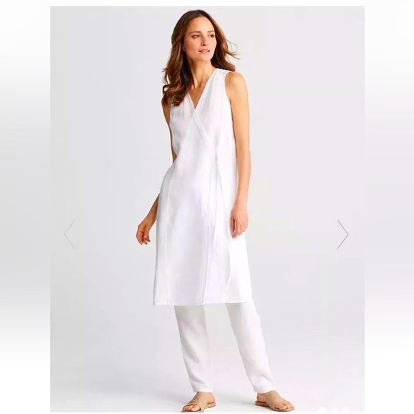 eileen fisher handkerchief linen dress EILEEN FISHER Organic-Handkerchief-Linen Midi Dress - Regular